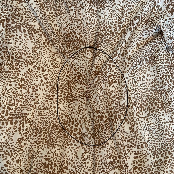 Leopard print beige quarter sleeve blouse - Picture 7 of 7
